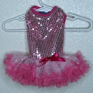 NWOT Pawpatu Hot Pink Sequin Petticoat Doggie Dress (XS - 4-7 lbs)
